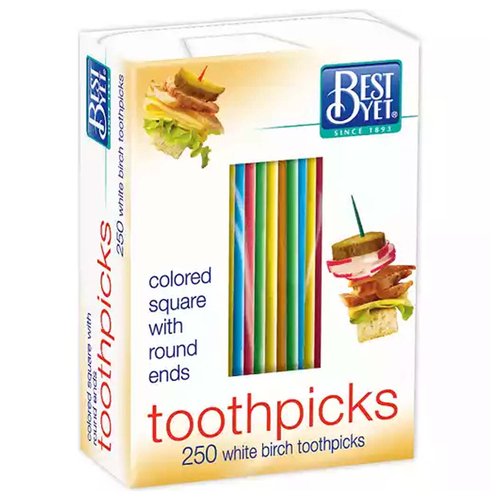 Best Yet Toothpicks, Color, Round