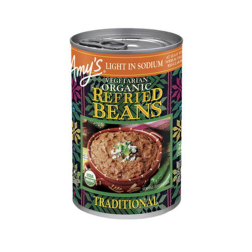 Amy's Organic Vegetarian Refried Beans, Low Sodium