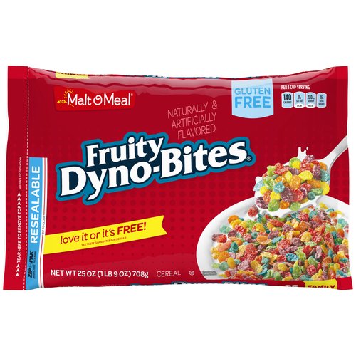 Malt O Meal Cereal,  Fruity Dyno Bites, Bag