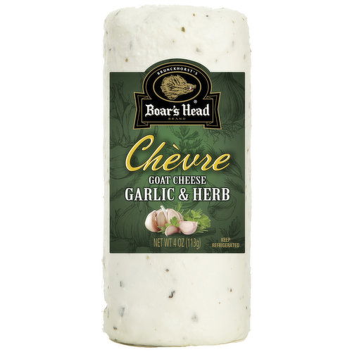 Boar's Head Garlic & Herb Chevre, Pre-Cut