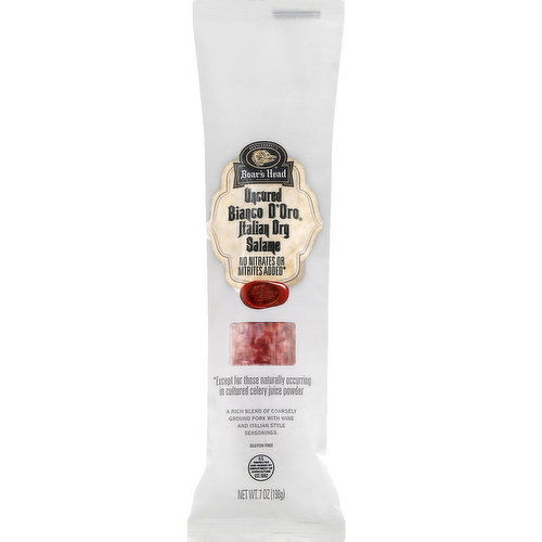 Boar's Head Italian Dry Bianco D'Oro Salame