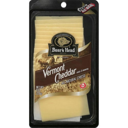 Boar's Head Vermont Cheddar Sliced Cheese