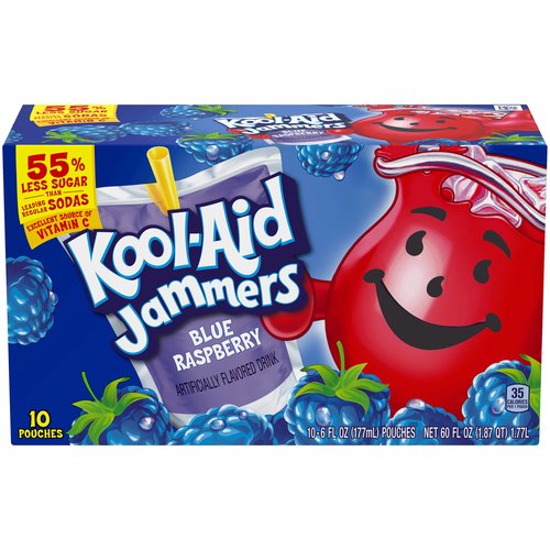 Kool-Aid Jammers Blue Raspberry Drink, 10 count