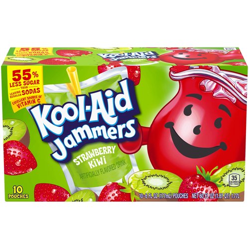 Kool-Aid Jammers Strawberry Kiwi Drink,10 count