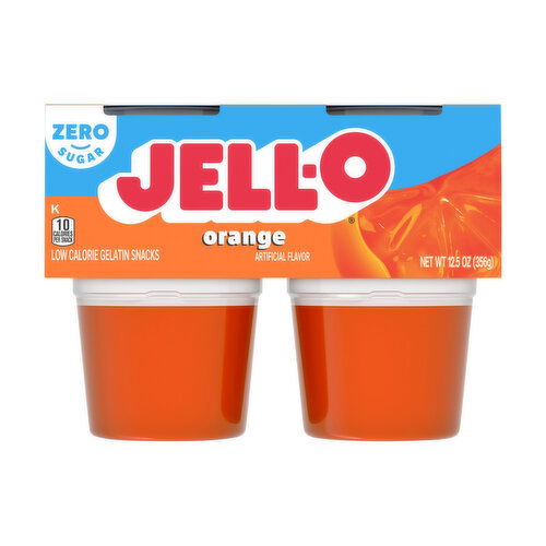 Jell-O Sugar Free Gelatin, Orange  (4 Count)