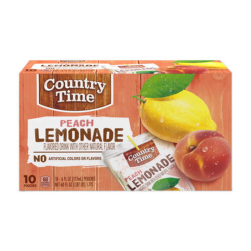 Country Time Peach Lemon 10ct