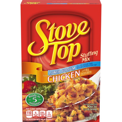 Kraft Stove Top Stuffing for Chicken Mix, Lower Sodium