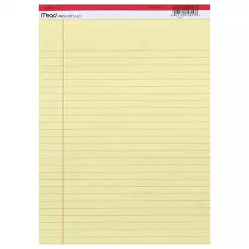 Mead Legal Pad, 8.5"x11.75"