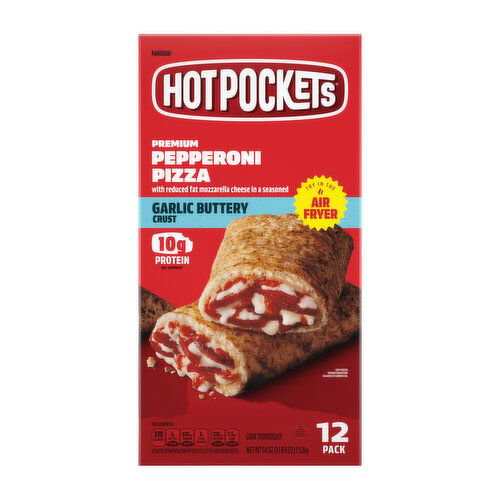 Hot Pockets Pepperoni Pizza Garlic Buttery Crust Sandwiches