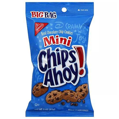 CHIPS AHOY! Mini Original Chocolate Chip Cookies, 3 oz Big Bag