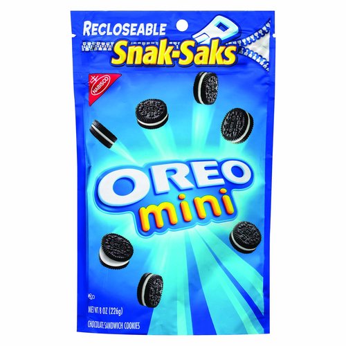 OREO Mini Chocolate Sandwich Cookies, Snack-Sak Bags