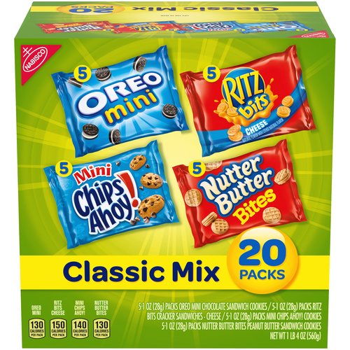 Nabisco Classic Mix Variety Pack, 20 - 1 oz Snack Packs