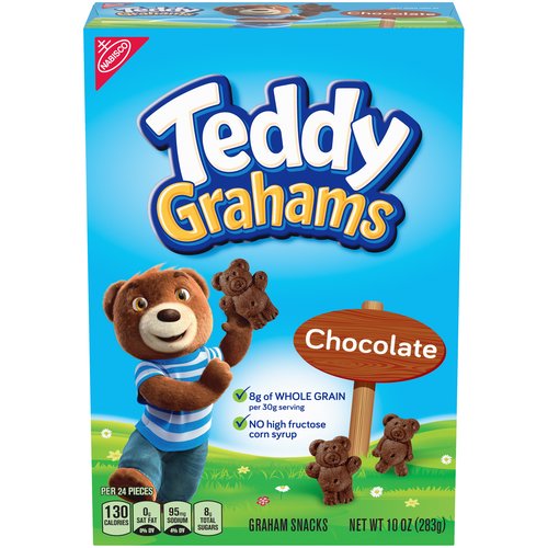 Teddy Grahams Chocolate Graham Snacks, 10 oz