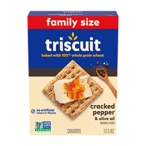Triscuit Cracked Pepper & Olive Crackers Family Size