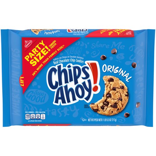 CHIPS AHOY! Original Chocolate Chip Cookies, Party Size, 25.3 oz