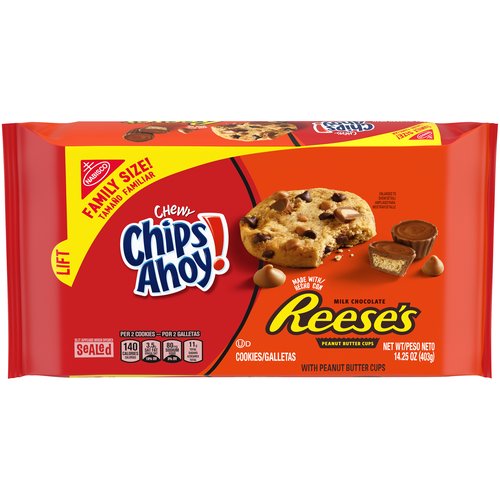 CHIPS AHOY! Chewy Chocolate Chip Cookies with Reese's Peanut Butter Cups, Family Size