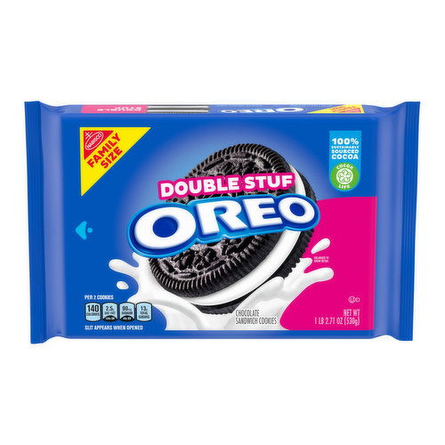 Oreo Double Stuf Chocolate Sandwich Cookies, Family Size