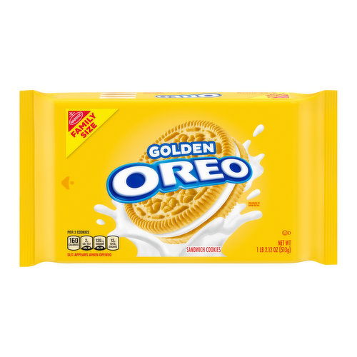 Oreo Golden Sandwich Cookies, Family Size