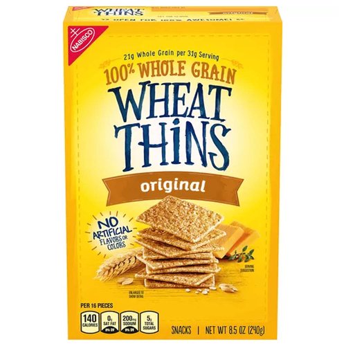 Wheat Thins Original Whole Grain Wheat Crackers, 8.5 oz