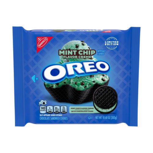 Oreo Mint Chip Chocolate Sandwich Cookies