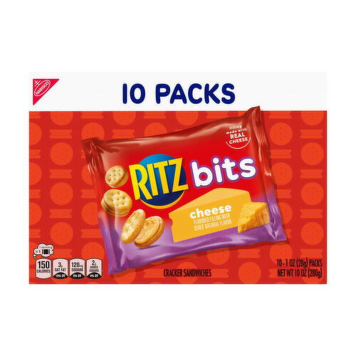 Ritz Bits Cheese Sandwich Crackers, 10ct
