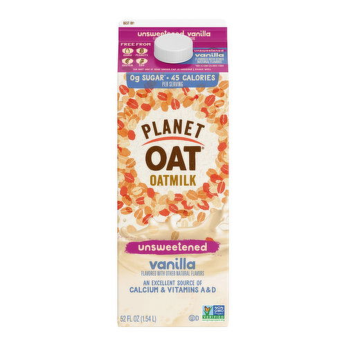 Planet Oat Oatmilk Unsweetened Vanilla