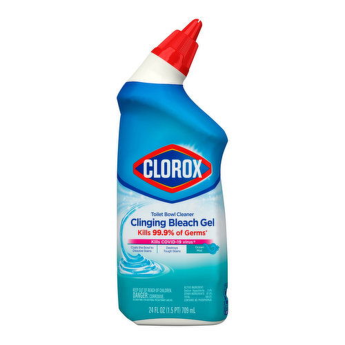 Clorox Ocean Mist Toilet Bowl Cleaner Clinging Bleach Gel