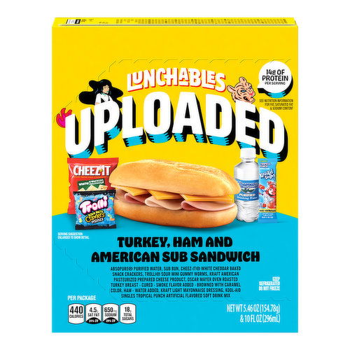 Lunchables Uploaded Turkey Ham Sub