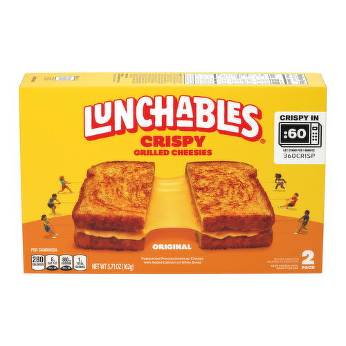 Lunchables Crispy Grilled Cheesies, Original American Cheese Sandwich