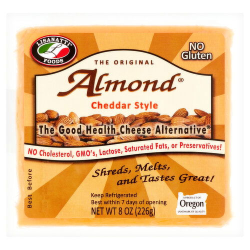 Lisanatti Foods The Original Almond Cheddar Style Cheese