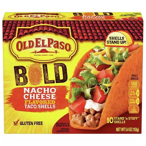 Old El Paso Taco Shells, Nacho Cheese