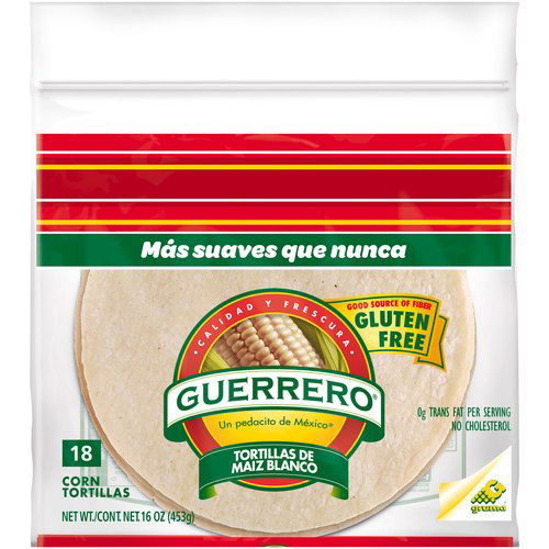 Guerrero White Corn Tortillas, 6"