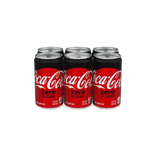 Coca Cola Zero Sugar Mini, Cans (Pack of 6)