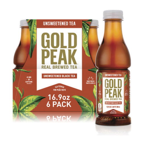 Gold Peak Unsweetened Black Tea Bottles 6-pack