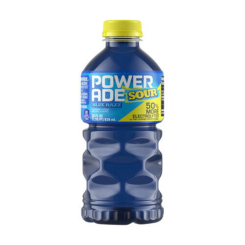 Powerade Blue Razz Sour Bottle