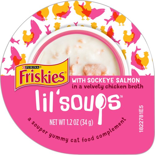 Friskies Lil' Soups Cat Food, Salmon