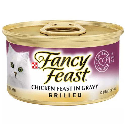 Purina Fancy Feast Gravy Wet Cat Food, Grilled Chicken Feast, 3 Oz