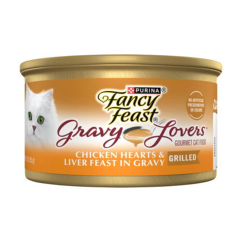 Fancy Feast Gravy Lovers Chicken Hearts & Liver Feast in Gravy Grilled Gourmet Cat Food