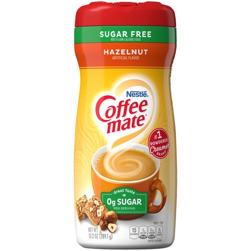 Coffee Mate Powder, Hazelnut, Sugar Free