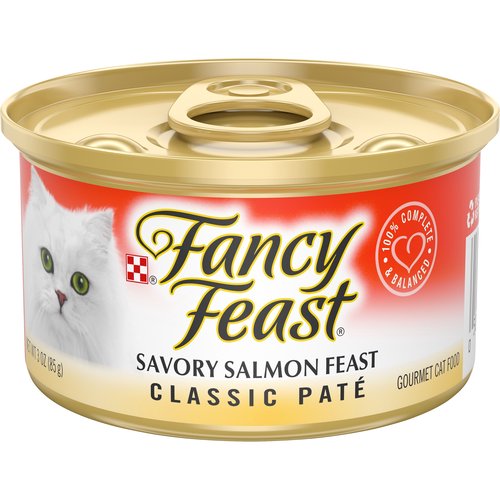 Fancy Feast Grain Free Pate Wet Cat Food, Savory Salmon Feast