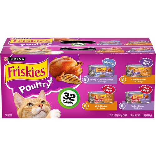 Friskies Gravy Wet Cat Food, Variety Pack (Pack of 32)