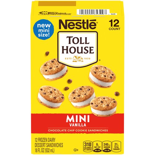 Nestle Toll House Mini Vanilla Chocolate Chip Cookie Sandwiches