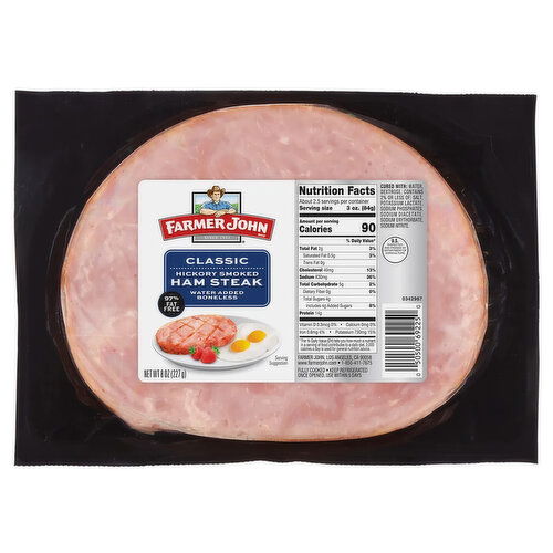 Farmer John Ham Steak Hickory Smoked