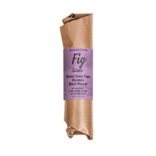 Hellenic Farms Fig Salami Almonds Pepper