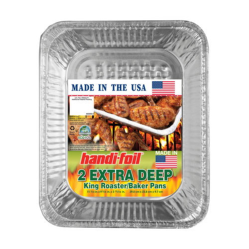Handi-Foil 2 Extra Deep King Roaster Baker Pans