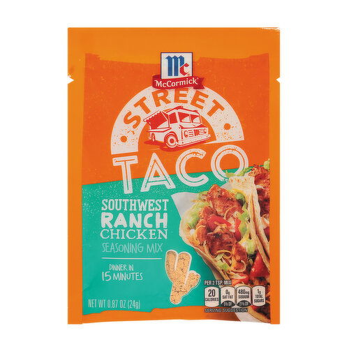 McCormick Southwest Ranch Chicken Street Taco Seasoning Mix