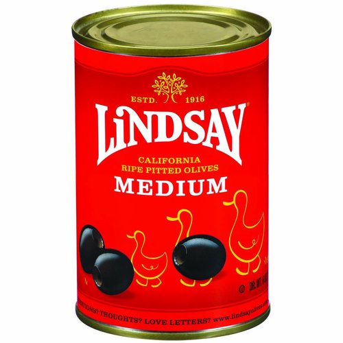 Lindsay Medium Black Ripe Pitted Olives