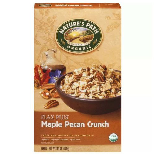 Nature's Path Organic Flax Plus Cereal, Maple Pecan Crunch 