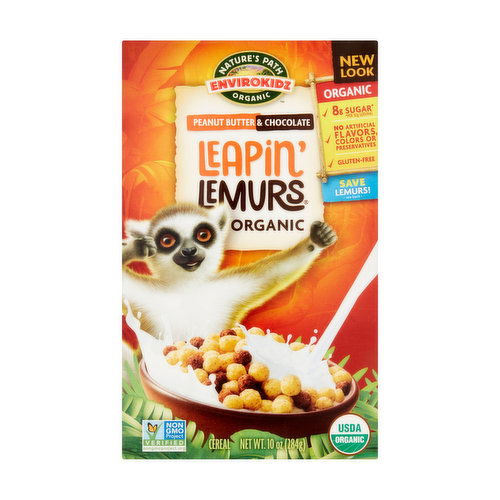 Nature's Path Organic EnviroKidz Leapin' Lemurs Peanut Butter & Chocolate Cereal