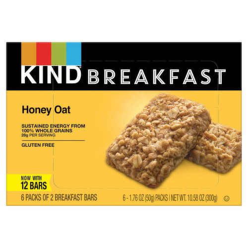 Kind Breakfast Bars Honey Oat